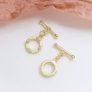 Détails de fermoirs à bascule OT en cuivre plaqué or pour la création de bijoux DIY