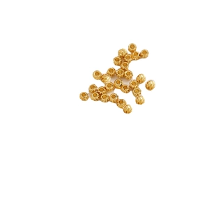 Cuentas espaciadoras de latón chapado en oro para la creación de joyas artesanales