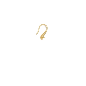 Gancho para pendientes de cobre chapado en oro con base de perla para joyería DIY