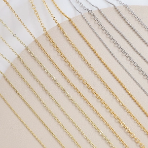 Copper Gold Plated Bulk Link O-Chain Bead Chain DIY Necklace Bracelet Jewelry Making Materials Jewelry Findings Chain
