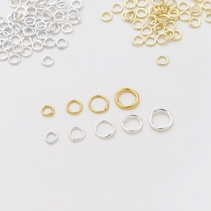 Anillas de Salto Cerradas Bañadas en Oro de 14K 18K Anillos de Conexión de Metal Para Creación de Joyas DIY Pulsera Collar Accesorios de Artesanía Minimalista