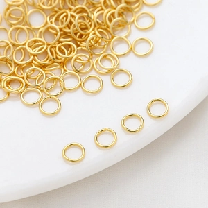 Anillas de salto pulidas bañadas en oro de 14k para joyería DIY y pulseras