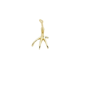 Ciondolo a forma di zampa di uccello placcato oro 18k per creazione gioielli fai da te