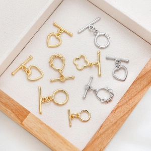 Détail des fermoirs à bascule OT plaqués or et argent pour la création de bijoux DIY
