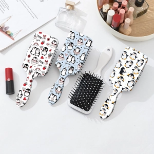 Brosses à cheveux à coussin d'air pingouin mignon pour massage du cuir chevelu et démêlage