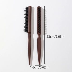 Tragbare braune Cartoon-Kätzchen Haarbürste mit dichten schwarzen Borsten für Haarstyling