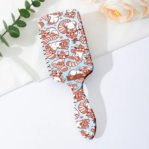 Spazzola per Capelli con Stampa Panda Minore Cartoon Cuscino d'Aria Pettine Massaggiante Districante in ABS per Donna Bambini