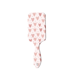 Pink heart print air cushion hairbrush for scalp massage and anti-static styling