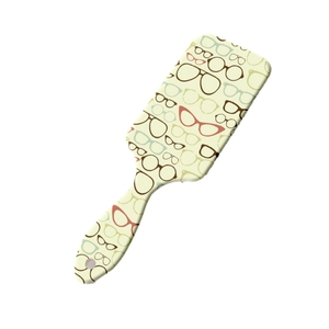 Brosse à cheveux rectangulaire à coussin d'air avec motifs de montures de lunettes