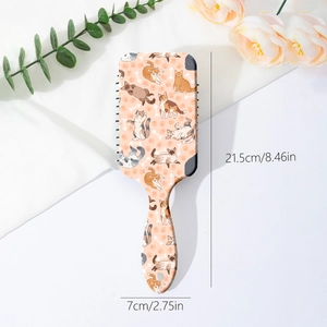 Brosse à cheveux chat mignon pour démêlage et massage du cuir chevelu, longueur 21,5 cm