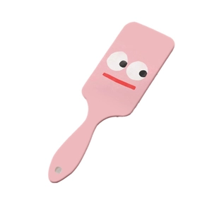 Brosse à cheveux rose cochon de dessin animé avec visage drôle et poignée pratique