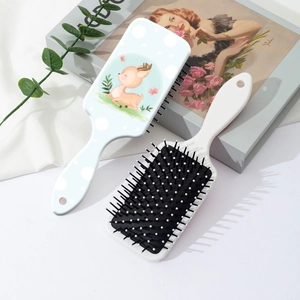 Spazzola per capelli con stampa cervo cartone animato e design a cuscino d'aria