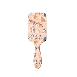 Brosse à cheveux à coussin d'air avec motifs de chats mignons et picots massants