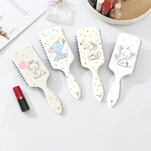 Brosse à Cheveux Pneumatique à Motif Éléphant de Dessin Animé Brosse de Massage du Cuir Chevelu pour Femmes Filles Enfants