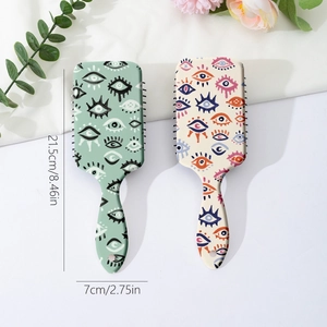 Lot de brosses à cheveux à coussin d'air avec motif œil bohème chic