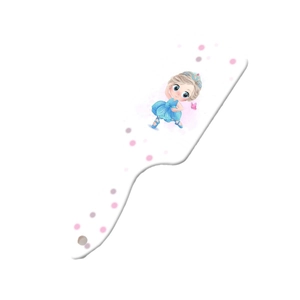 Brosse à cheveux à coussin pour enfants avec imprimé fille et pois mignons