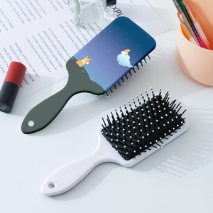 Brosses à cheveux à coussin d'air motif chiot corgi pour massage du cuir chevelu et lissage
