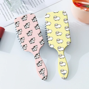 Sweet Cartoon Cow Sheep Pattern Air Cushion Hair Comb For Girls ABS Plastic Scalp Massage Hairbrush Beauty Styling Tool
