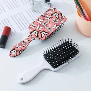 Set spazzole per capelli con stampa farfalle per districare e massaggiare il cuoio