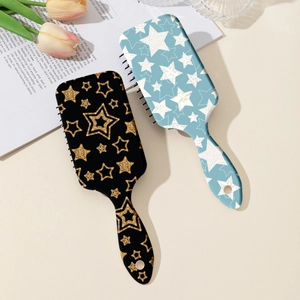 Brosse à Cheveux à Coussin d'Air Imprimé Ciel Étoilé Peigne de Massage et Démêlage ABS pour Femmes Outil de Coiffage