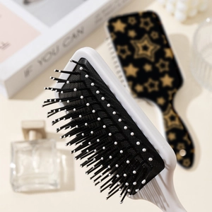 Ensemble de brosses à cheveux avec motif d'étoiles et coussin d'air massant le cuir chevelu