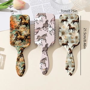 Running horse print air cushion hair brushes for scalp massage and hair styling