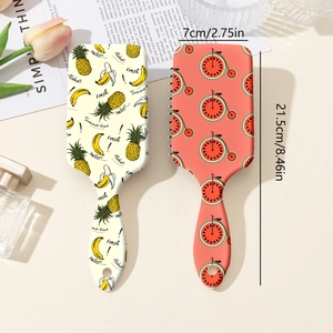 Brosses de massage à coussin d'air avec imprimés colorés d'ananas et de pastèque