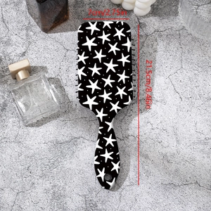Brosse à cheveux plate motif étoile de mer pour massage du cuir chevelu