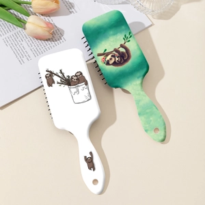 Faultier Bedruckt Luftkissenkamm Kopfhautmassage Profi Paddle Haarbürste Entwirrende Haarstyling Bürste Für Damen