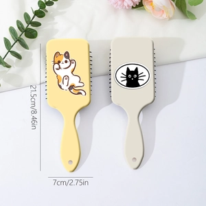 Brosse à cheveux chat mignon avec coussin d'air doux pour massage du cuir chevelu