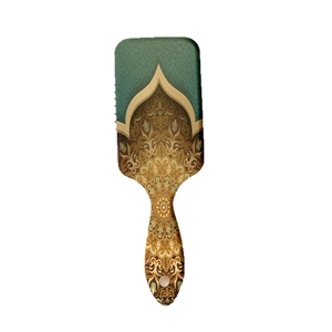 Exotic Middle Eastern pattern air cushion hairbrush for scalp massage and detangling