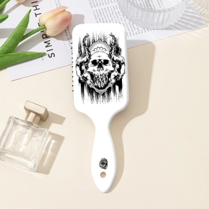 Gothic Skull Aztec Print Detangling Air Cushion Hair Brush Professional Plastic Massage Comb For Women Hair Care Styling Tool