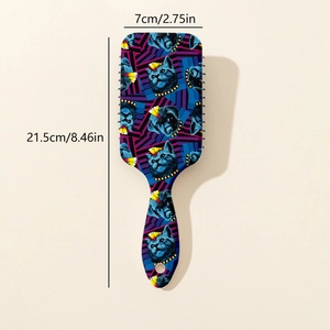 Detailed size measurement of the punk cat print air cushion hairbrush in centimeters