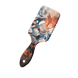 Artistic oil painting floral square hairbrush with anti-tangle air cushion for massage