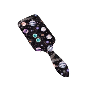 Cosmic galaxy pattern air cushion massage hairbrush for detangling hair effortlessly