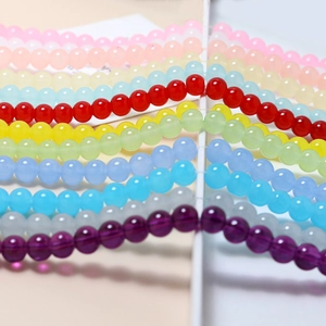 8mm colorful macaron glass beads for DIY jewelry making and handmade accessories