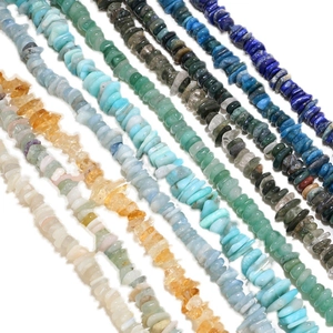 Natural crystal stone beads in various colors for DIY jewelry making and necklaces