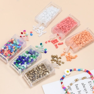 Geometric Triangle Beads 4mm For DIY Jewelry Making Handmade Bracelet Necklace Resin Acrylic Craft Material Accessory