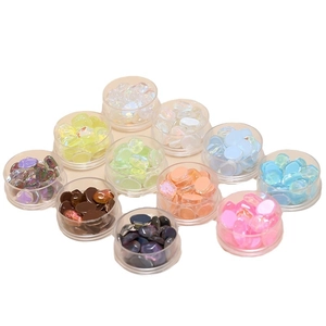Set of 12 colors jelly mini crystal glass rhinestones for DIY nail art and jewelry making