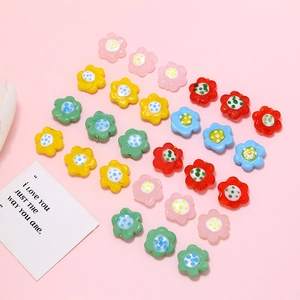 Sweet Lampwork Flower Beads Floral Glass Loose Beads For DIY Handmade Necklace Bracelet Earring Jewelry Making Accessories