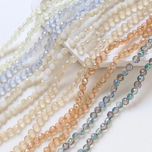 Perles en verre cristal facetté aux tons irisés pour la création de bijoux DIY