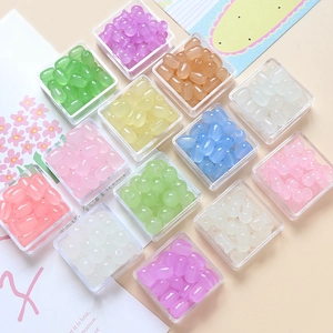 Perles de gelée macaron colorées en boîte pour la fabrication de bijoux DIY créatifs