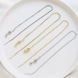 Bracelet ajustable en chaîne vénitienne plaqué or 14k avec breloque œil et perle