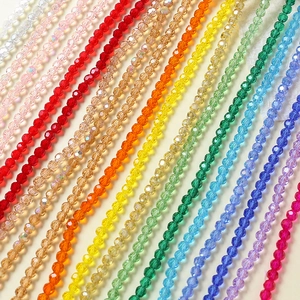 Perle in vetro di cristallo sfaccettato multicolore per gioielli fai-da-te arcobaleno