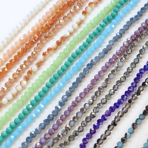 Perle in Vetro Rondelle Sfaccettate Filo di Perle Distanziatrici in Cristallo Colorato per Creazione di Gioielli Fai-da-te Collana Bracciale Orecchini Accessori Materiali Fatti a Mano