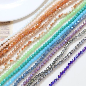 Perle in vetro di cristallo sfaccettato in colori sfumati per creare gioielli fai-da-te