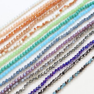 Perline di vetro sfaccettate multicolore per gioielli fai da te e collane artigianali