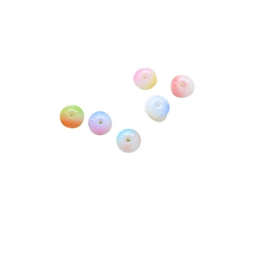 Colorful macaron gradient flat round glass beads for DIY jewelry and handmade necklace making