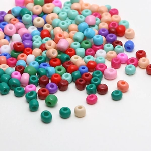 Mix colorful 4mm baked paint ceramic beads for DIY jewelry making necklaces bracelets