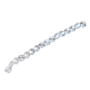 Strand of clear square crystal glass beads for DIY jewelry making and necklace crafts
